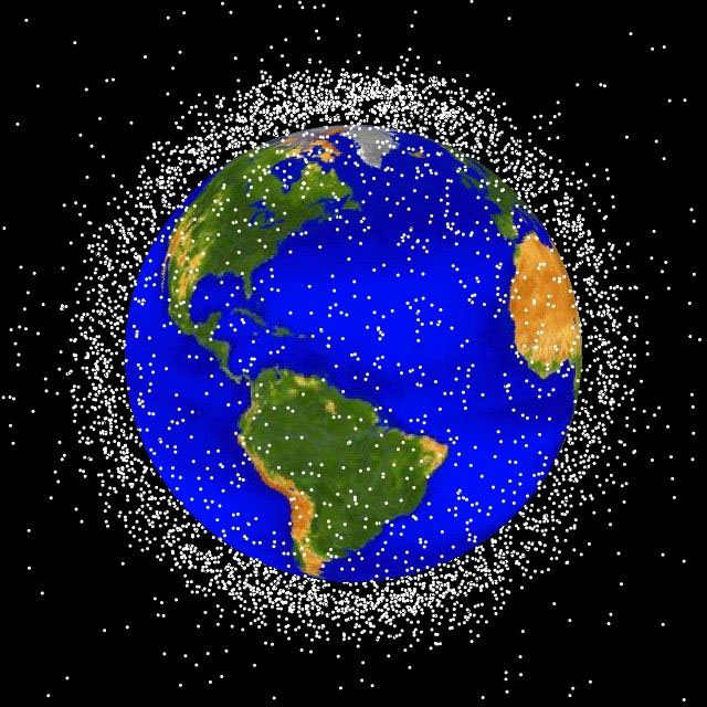 orbital space debris graphic
