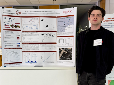 Sam Morgan with research poster