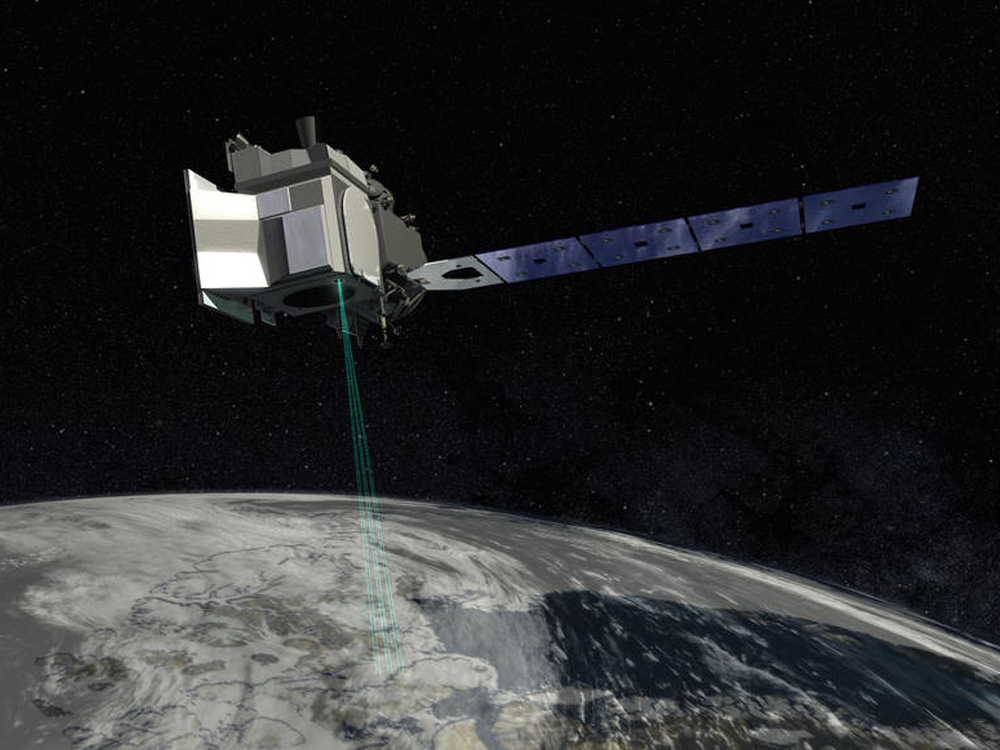 rendering of ICESat-2 satellite
