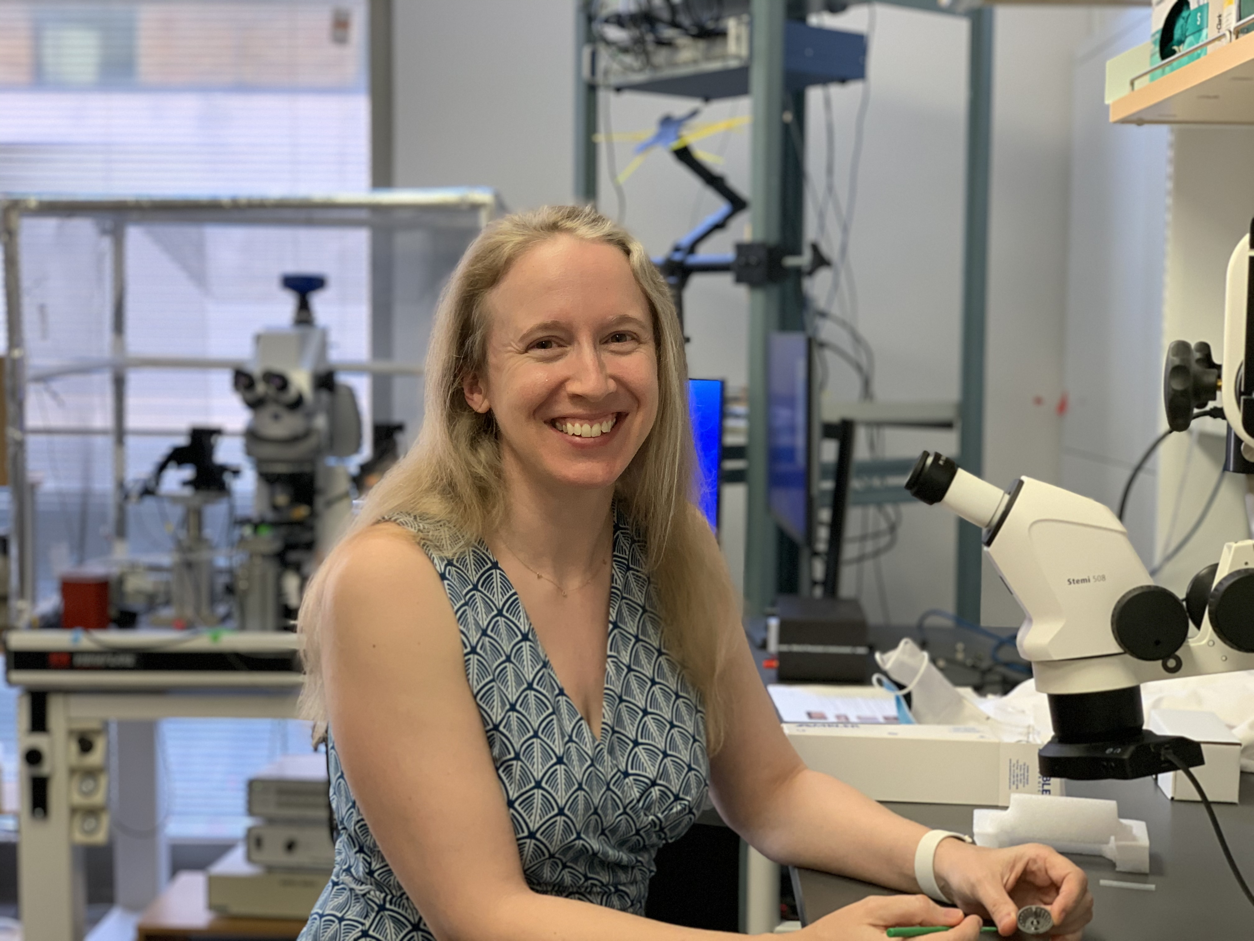 Audrey Brumback, MD, PhD, in the Brumback Lab